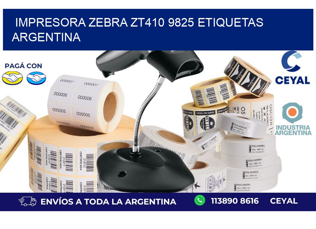 Impresora zebra zt410 9825 etiquetas argentina