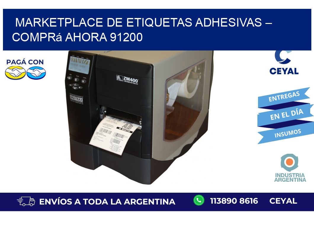 Marketplace de Etiquetas Adhesivas – Comprá Ahora 91200