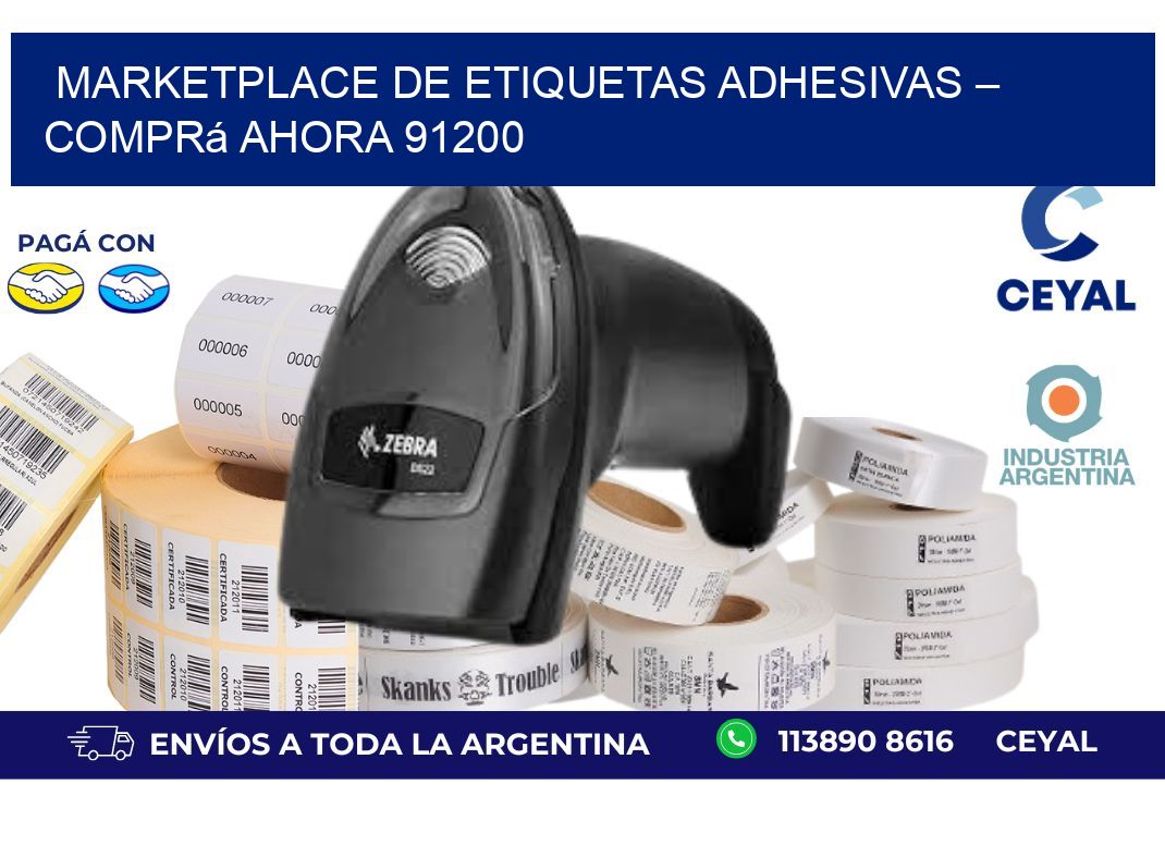 Marketplace de Etiquetas Adhesivas – Comprá Ahora 91200