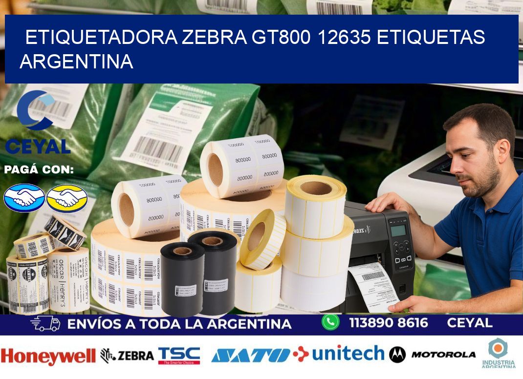etiquetadora zebra gt800 12635 etiquetas argentina