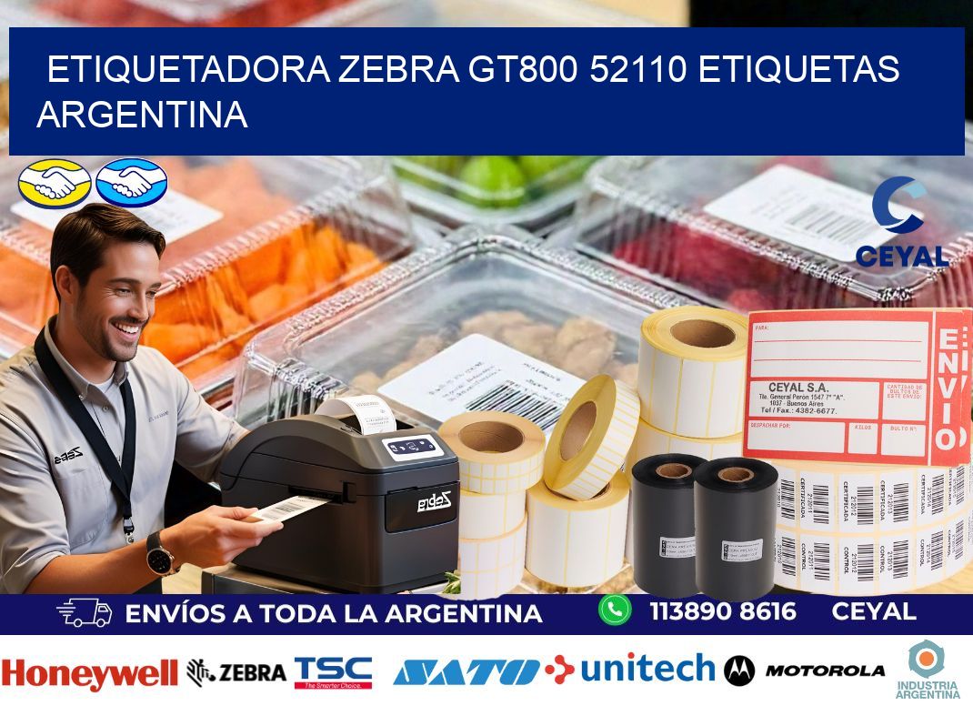 etiquetadora zebra gt800 52110 etiquetas argentina