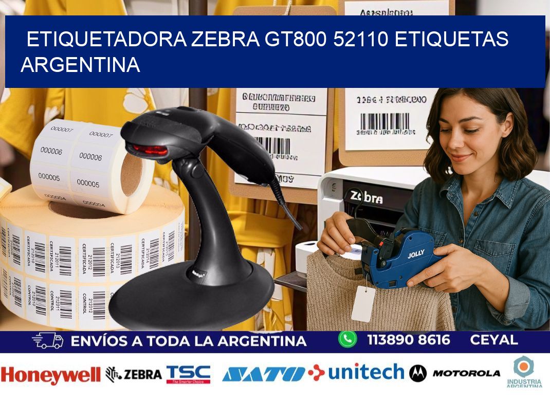 etiquetadora zebra gt800 52110 etiquetas argentina
