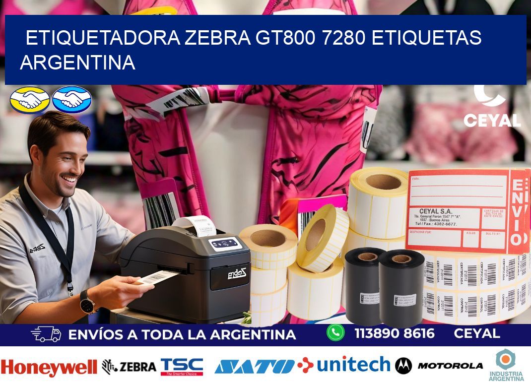 etiquetadora zebra gt800 7280 etiquetas argentina