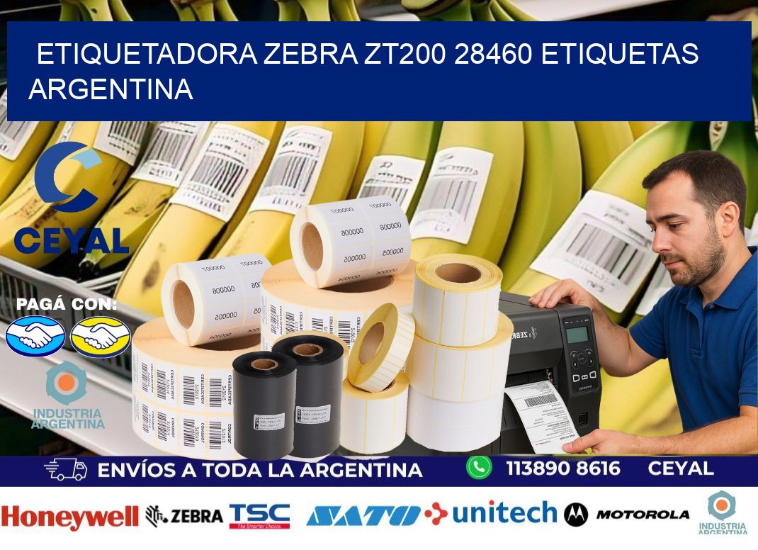 etiquetadora zebra zt200 28460 etiquetas argentina