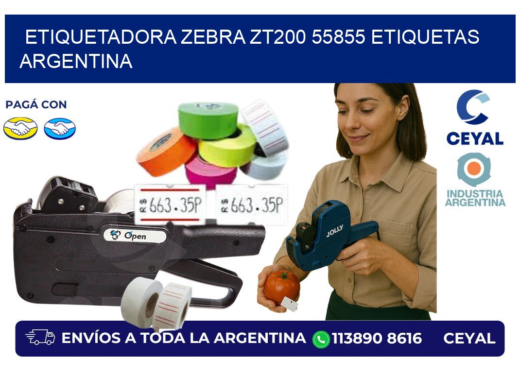 etiquetadora zebra zt200 55855 etiquetas argentina
