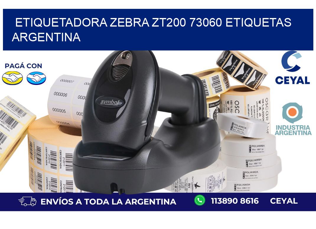 etiquetadora zebra zt200 73060 etiquetas argentina