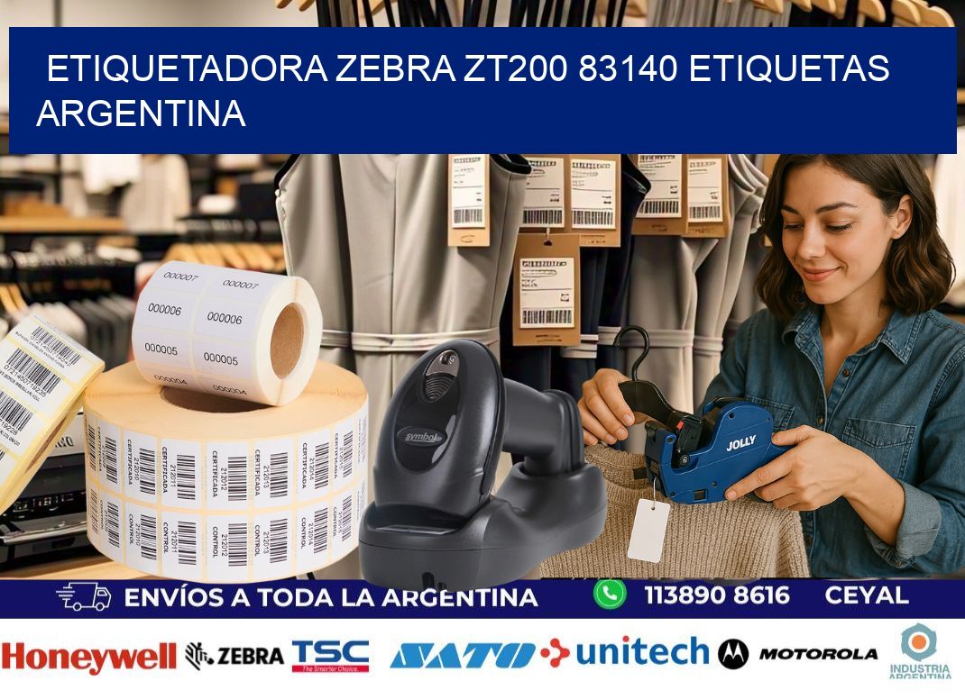 etiquetadora zebra zt200 83140 etiquetas argentina