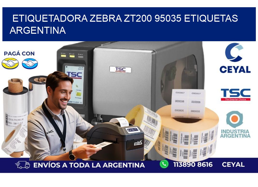 etiquetadora zebra zt200 95035 etiquetas argentina