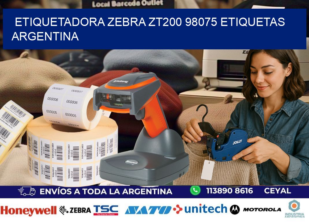 etiquetadora zebra zt200 98075 etiquetas argentina