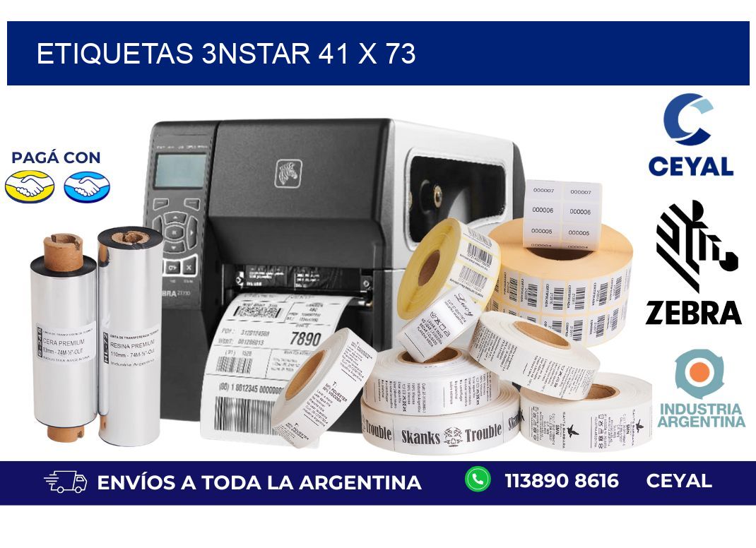 etiquetas 3nstar 41 x 73