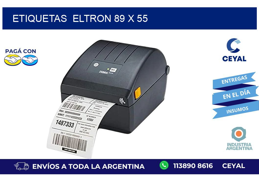 etiquetas  eltron 89 x 55