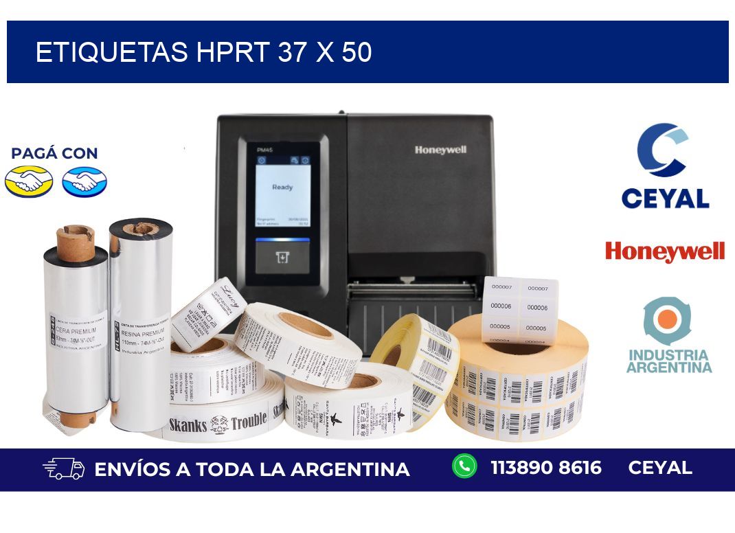 etiquetas hprt 37 x 50