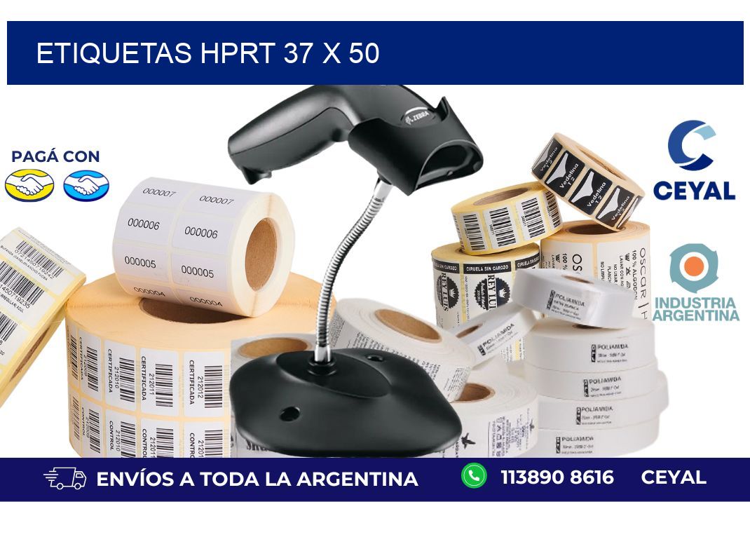 etiquetas hprt 37 x 50