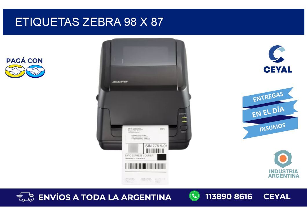 etiquetas zebra 98 x 87