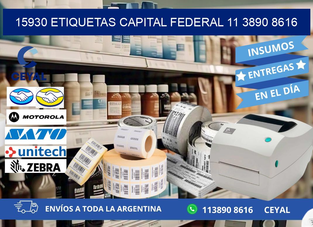 15930 ETIQUETAS CAPITAL FEDERAL 11 3890 8616