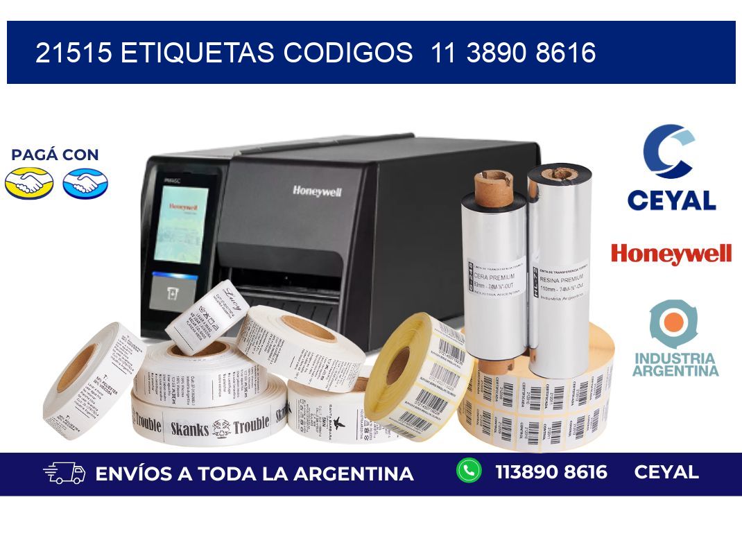 21515 ETIQUETAS CODIGOS  11 3890 8616
