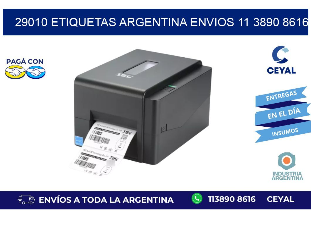 29010 ETIQUETAS ARGENTINA ENVIOS 11 3890 8616
