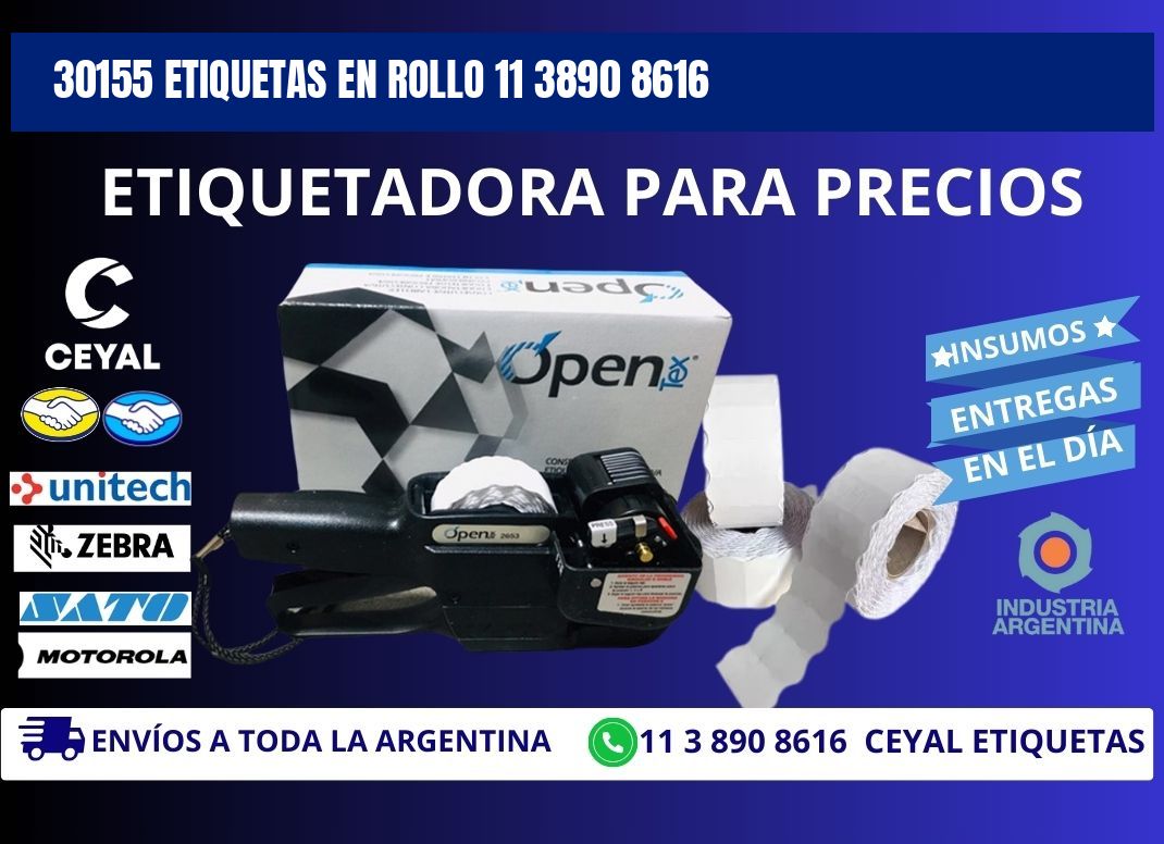 30155 ETIQUETAS EN ROLLO 11 3890 8616