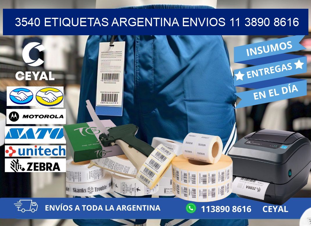 3540 ETIQUETAS ARGENTINA ENVIOS 11 3890 8616