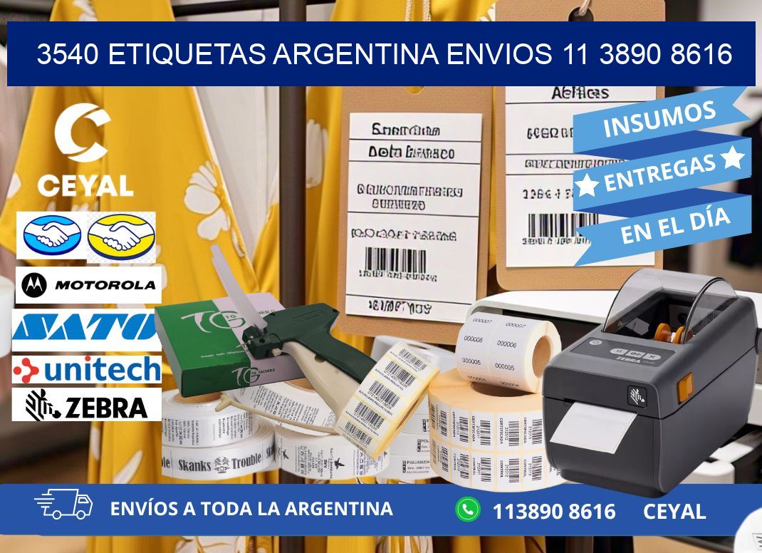 3540 ETIQUETAS ARGENTINA ENVIOS 11 3890 8616