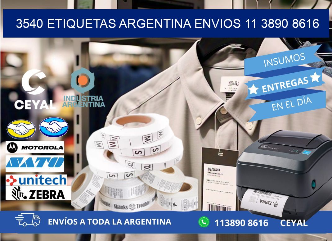 3540 ETIQUETAS ARGENTINA ENVIOS 11 3890 8616