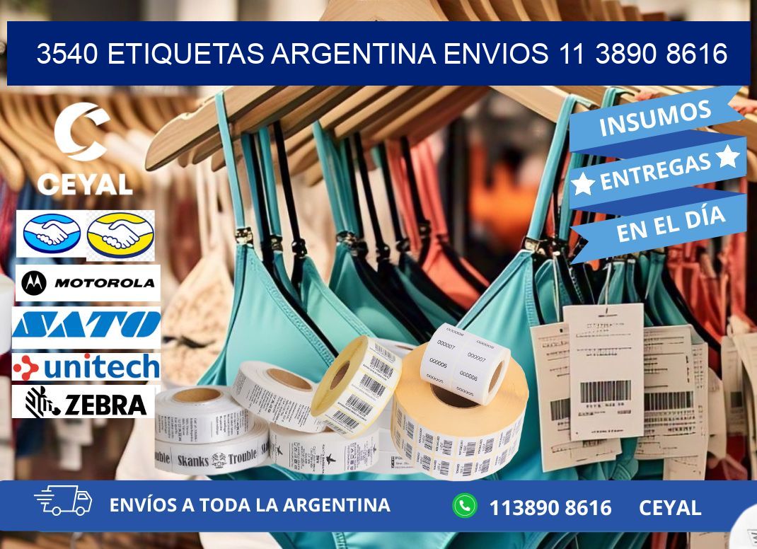 3540 ETIQUETAS ARGENTINA ENVIOS 11 3890 8616
