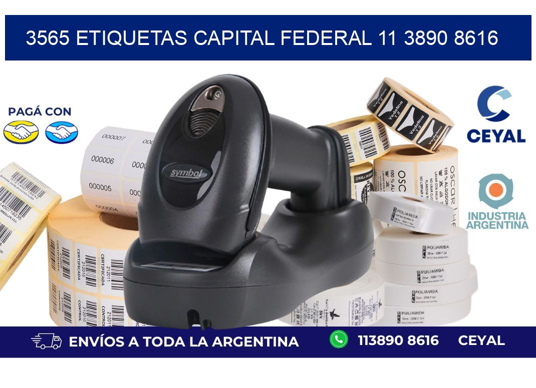 3565 ETIQUETAS CAPITAL FEDERAL 11 3890 8616