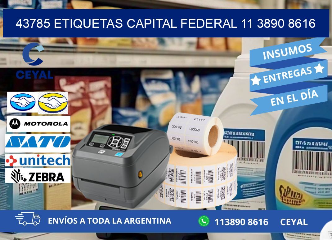 43785 ETIQUETAS CAPITAL FEDERAL 11 3890 8616