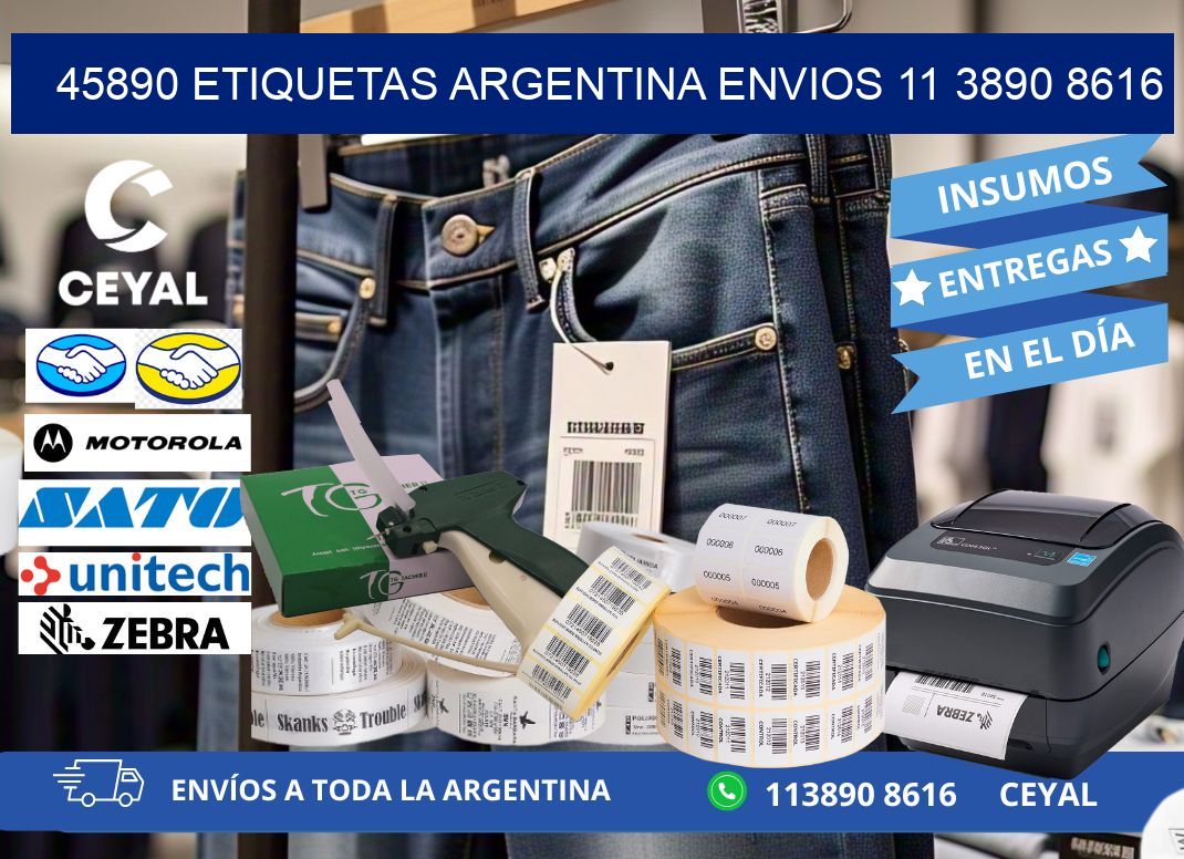 45890 ETIQUETAS ARGENTINA ENVIOS 11 3890 8616