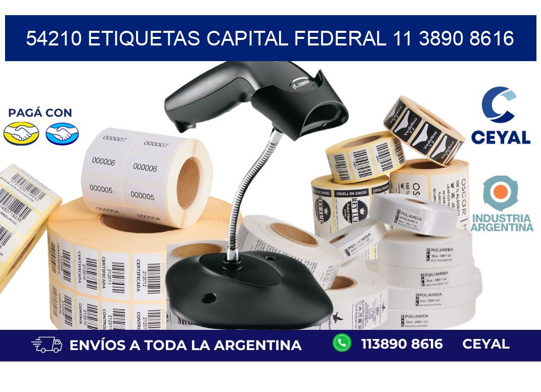 54210 ETIQUETAS CAPITAL FEDERAL 11 3890 8616