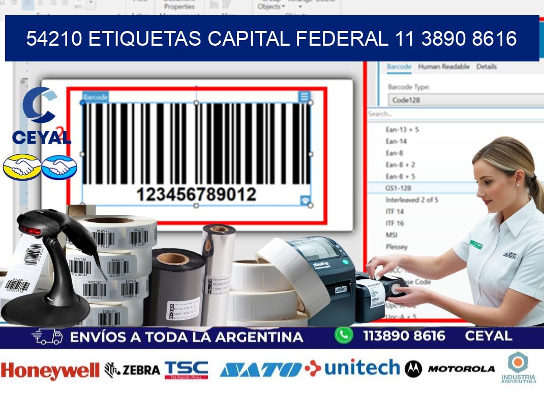54210 ETIQUETAS CAPITAL FEDERAL 11 3890 8616