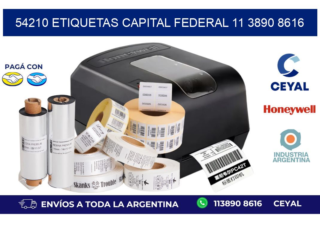 54210 ETIQUETAS CAPITAL FEDERAL 11 3890 8616