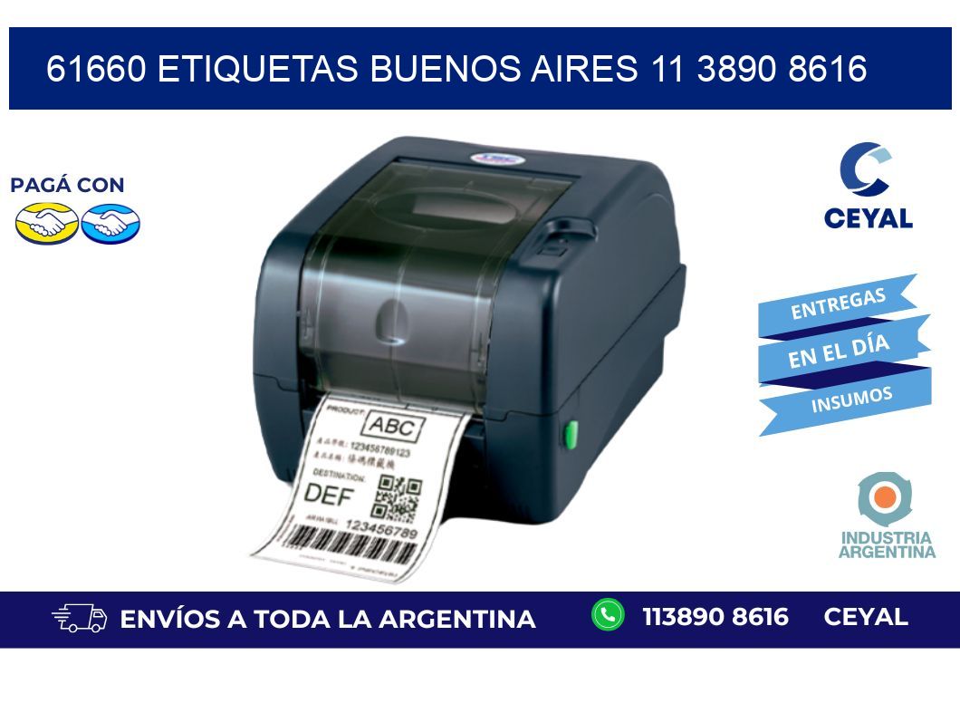 61660 ETIQUETAS BUENOS AIRES 11 3890 8616
