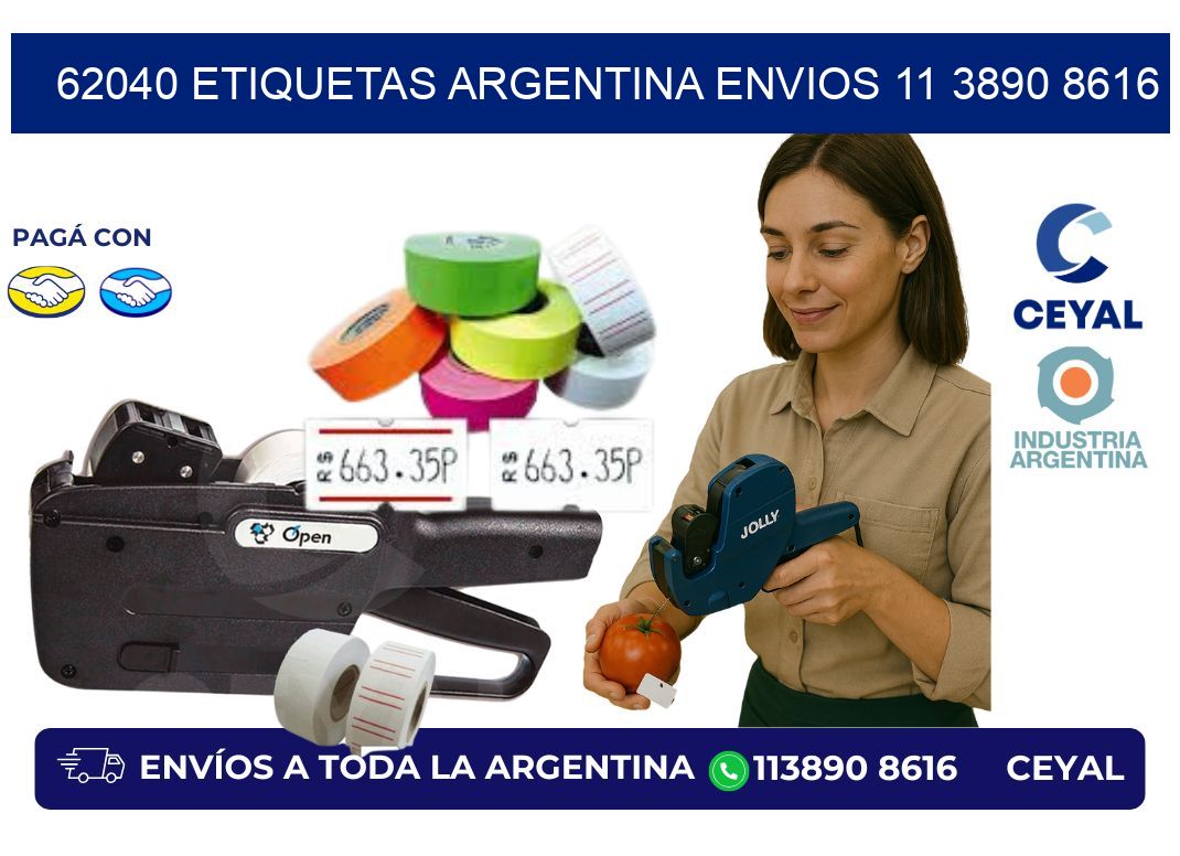 62040 ETIQUETAS ARGENTINA ENVIOS 11 3890 8616