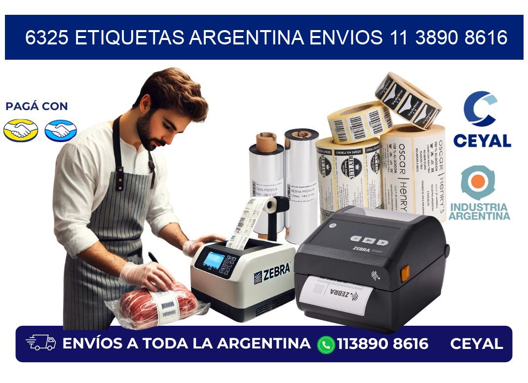 6325 ETIQUETAS ARGENTINA ENVIOS 11 3890 8616