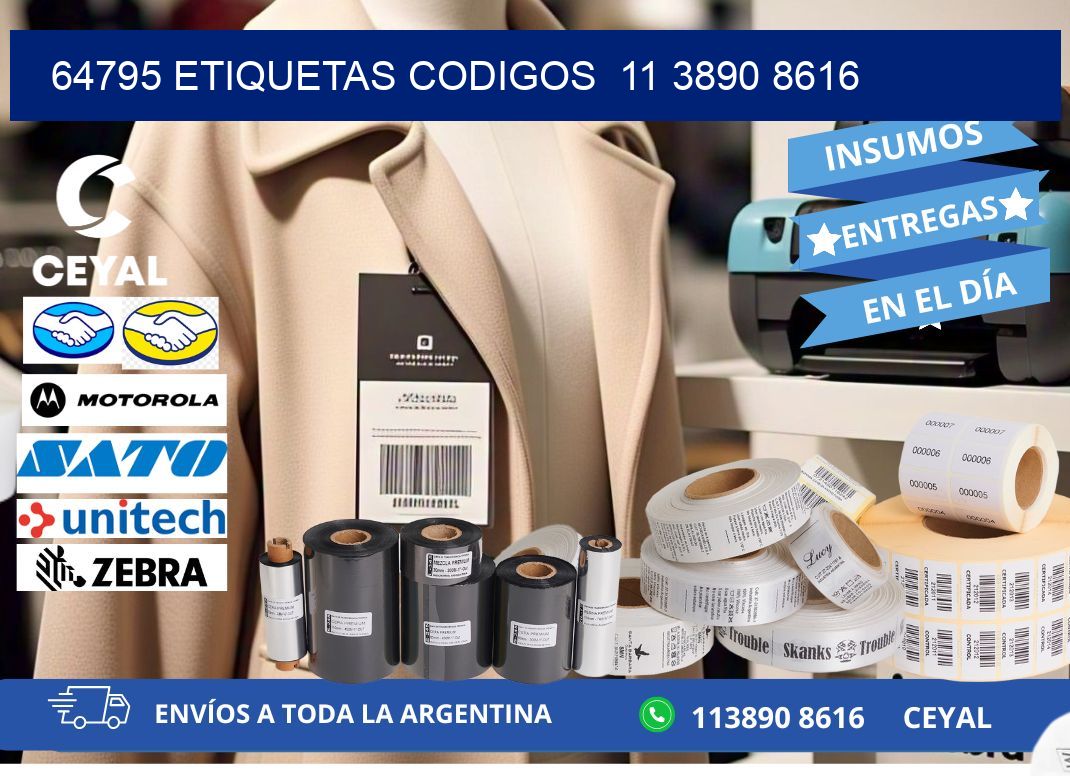 64795 ETIQUETAS CODIGOS  11 3890 8616