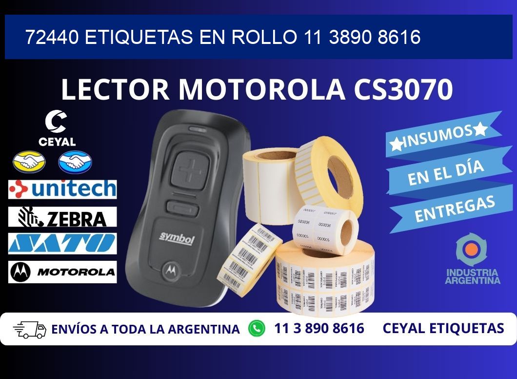 72440 ETIQUETAS EN ROLLO 11 3890 8616