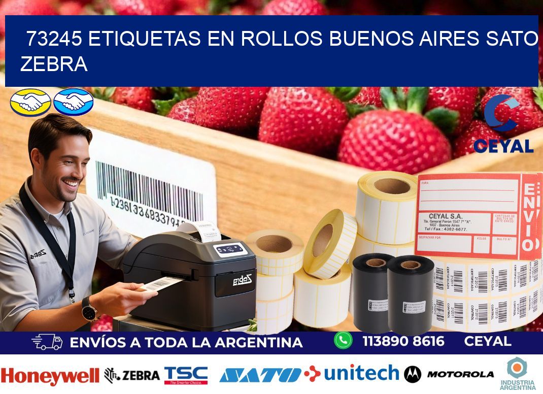 73245 ETIQUETAS EN ROLLOS BUENOS AIRES SATO ZEBRA