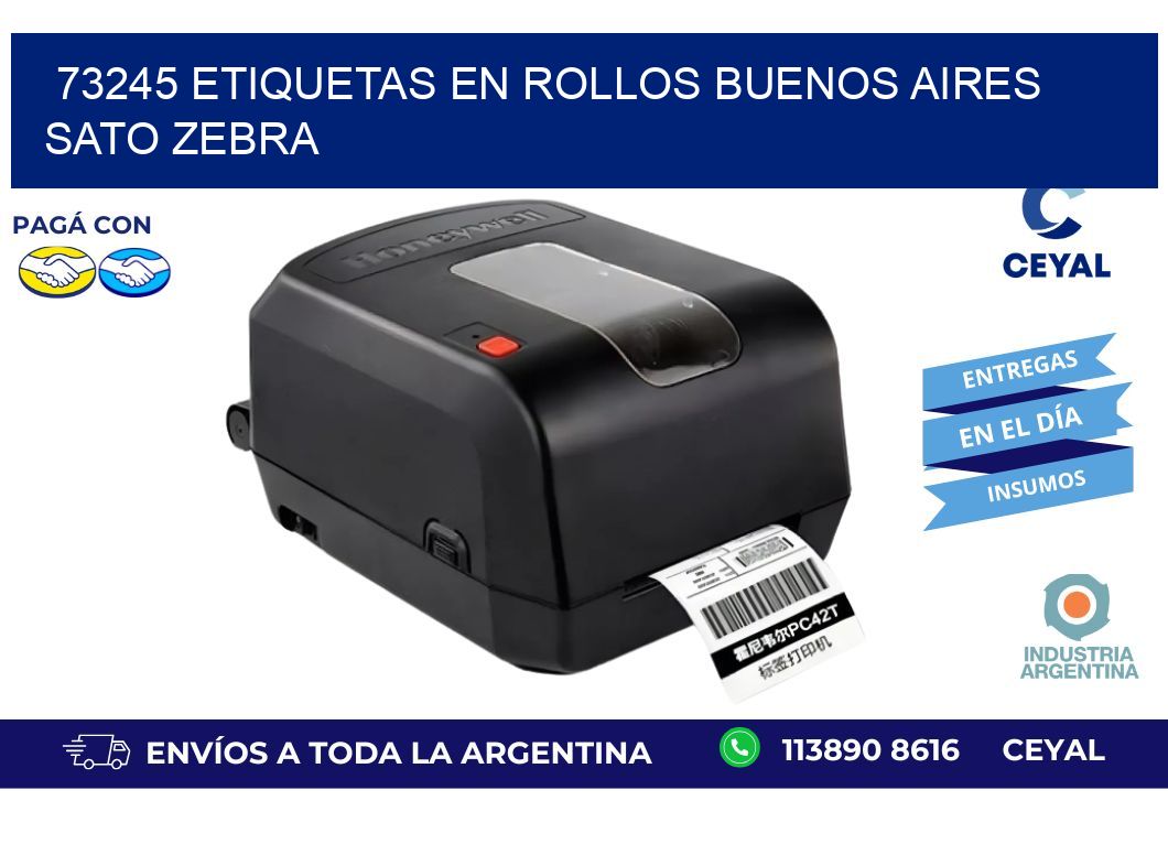73245 ETIQUETAS EN ROLLOS BUENOS AIRES SATO ZEBRA