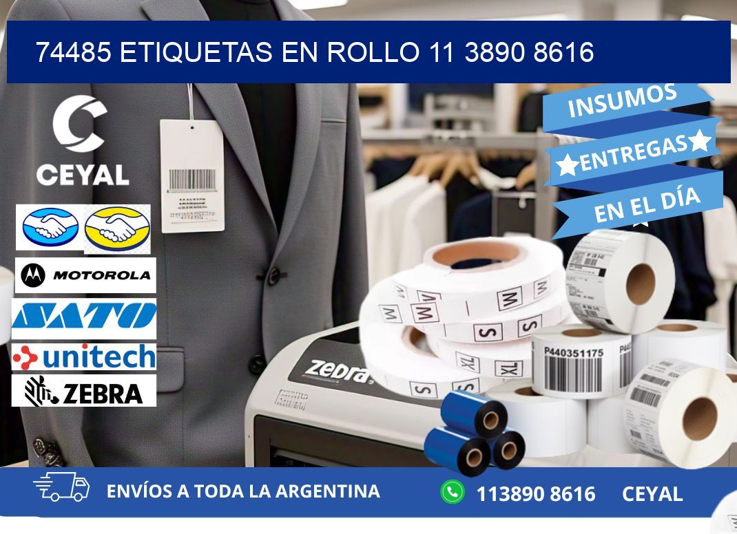 74485 ETIQUETAS EN ROLLO 11 3890 8616