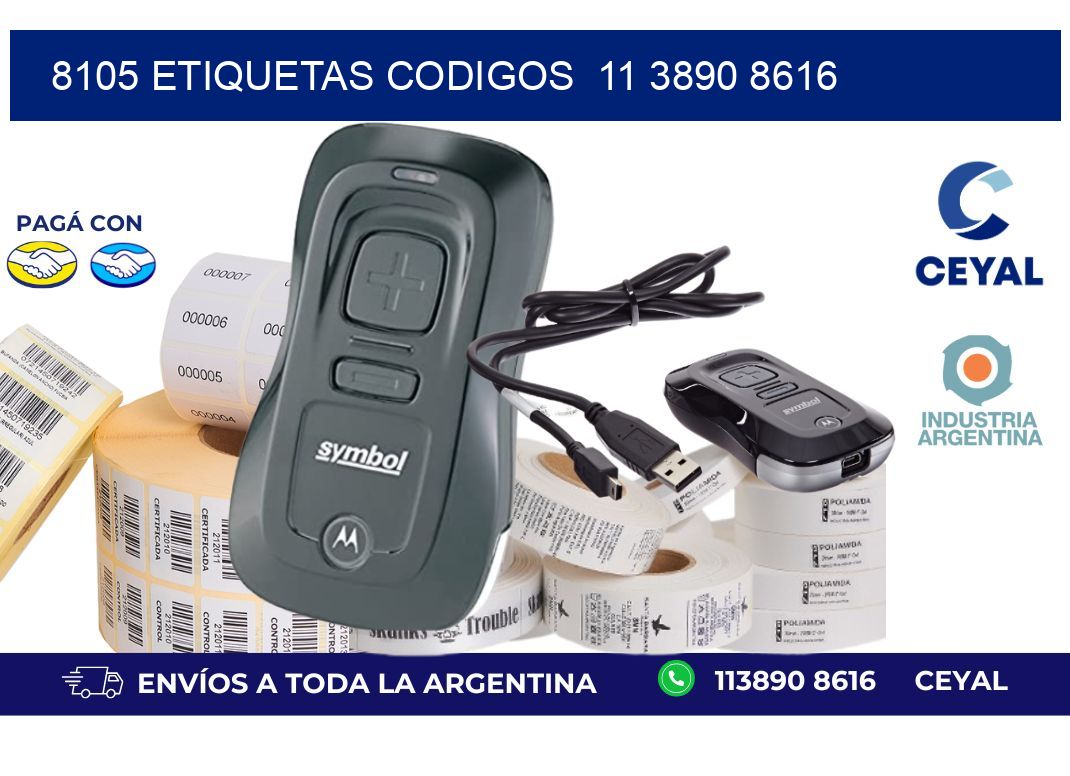 8105 ETIQUETAS CODIGOS  11 3890 8616