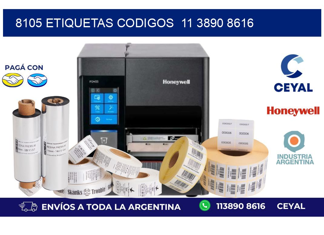 8105 ETIQUETAS CODIGOS  11 3890 8616