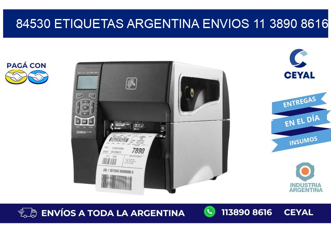84530 ETIQUETAS ARGENTINA ENVIOS 11 3890 8616