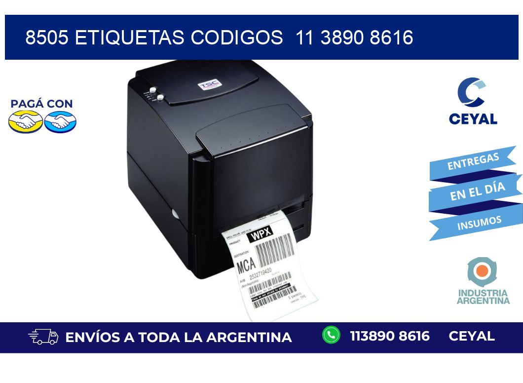 8505 ETIQUETAS CODIGOS  11 3890 8616