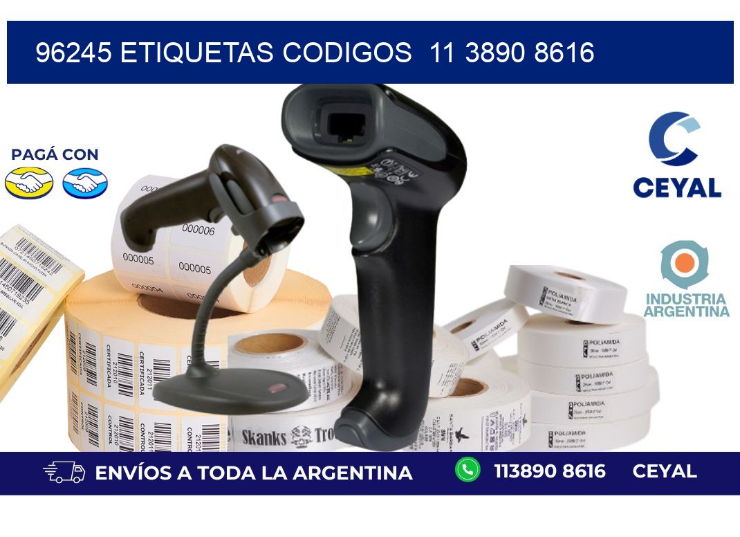 96245 ETIQUETAS CODIGOS  11 3890 8616
