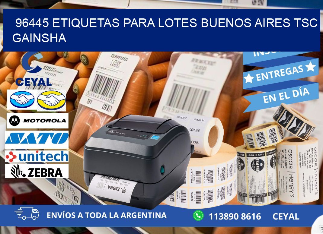 96445 ETIQUETAS PARA LOTES BUENOS AIRES TSC GAINSHA