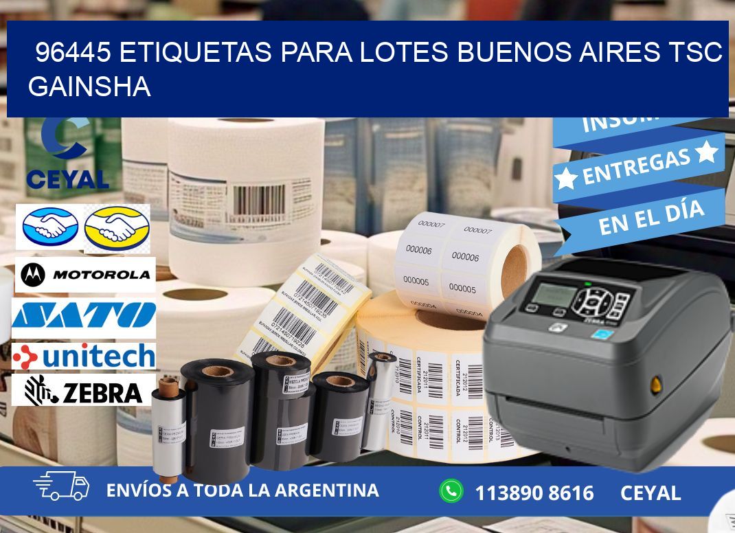 96445 ETIQUETAS PARA LOTES BUENOS AIRES TSC GAINSHA