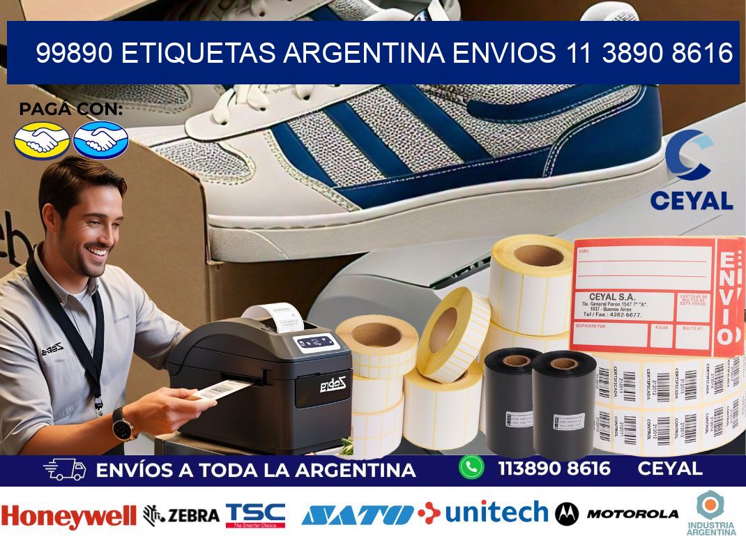 99890 ETIQUETAS ARGENTINA ENVIOS 11 3890 8616