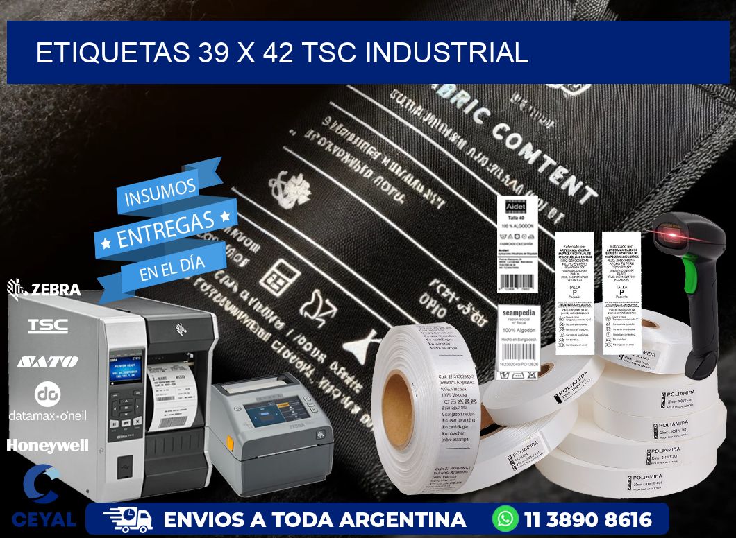 ETIQUETAS 39 x 42 TSC INDUSTRIAL