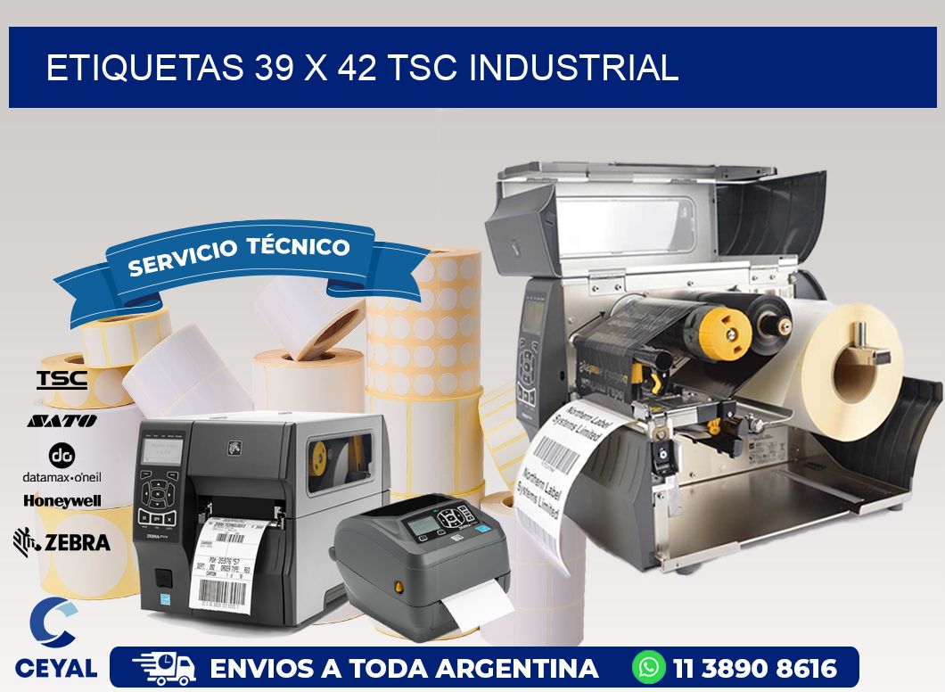 ETIQUETAS 39 x 42 TSC INDUSTRIAL
